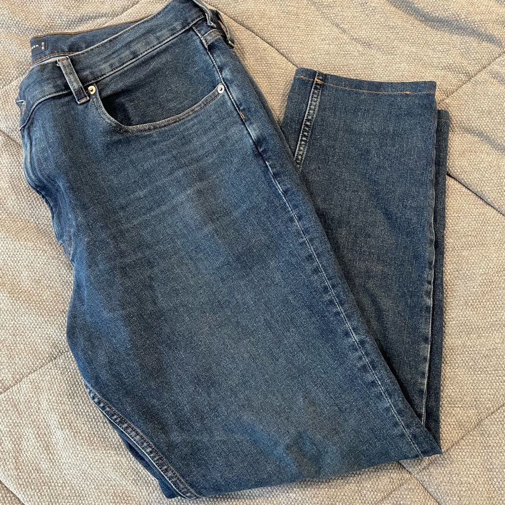 Everlane Uniform Mens The Skinny Jean‎ 38x30 Dark Wash Blue Organic Cotton Denim